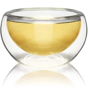 NEW! TEAOLOGY LUNA BOROSILICATE GLASS TEA/ESPRESSO CUP - HIGH HEAT RESISTANCE - Picture 1 of 3