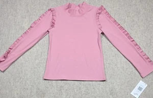 Bonnie Jean Kids Top With Ruffle Going Down Sleeve Pink Size 14 NWT - Picture 1 of 8