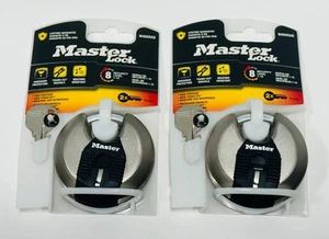 Master Lock M40XKAD Magnum Heav Duty Stainless Steel Padlock with Key lot of 2 - Picture 1 of 7