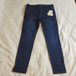 Pantalones de mezclilla One World para mujer grandes elásticos ajustados tiro alto medianos nuevos con etiquetas - Imagen 1 de 12
