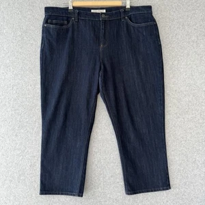 Sportscraft Jeans Simone Crop Straight Leg Size 18 Dark Denim Plus Size Country - Foto 1 di 13