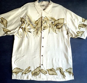Tommy Bahama Herren XL 100% Seide Blumen Hawaii Anthurium Aloha Camp Hemd - Bild 1 von 8