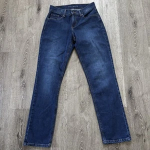 Mott & Bow Boyfriend Slim Straight Ridge Jeans Women's Sz 25 Dark Blue Wash - Picture 1 of 8