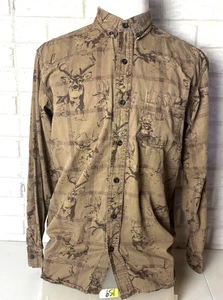 Camisa camuflada Red Head Brand Whitetail Deer L manga larga abotonada marrón - Imagen 1 de 11