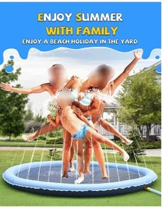 NEW NIB VISTOP 87” Non-Slip Splash Pad Kids Dog Thick Sprinkler Pool Summer - Bild 1 von 8