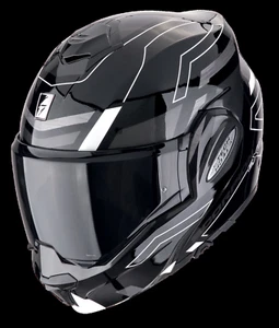 Casco MODULARE moto Scorpion Exo tech EVO CONQUER WHITE RIBALTABILE 180 - Picture 1 of 1