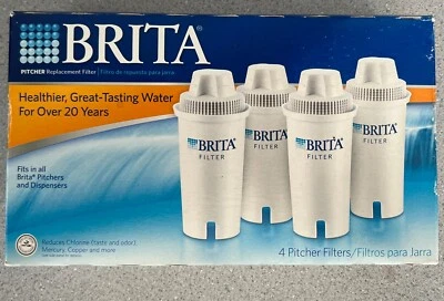 Brita 4 Pitcher Filters Replacement Filter 4 Pack Oem Brand New Sealed In Box - Image 1 of 3