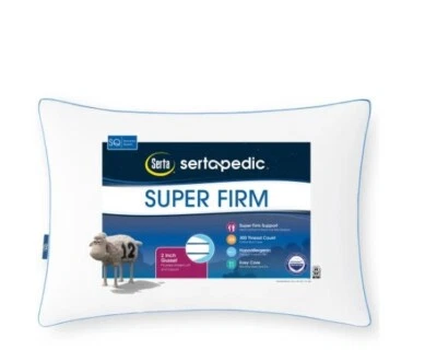 Sertapedic Super Firm Bed Pillow, Standard/Queen