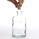 Thick-Plated Clear Glass Apothecary Style Round Bottle