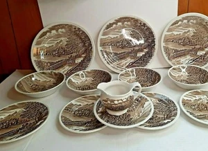 WESTMORELAND Wood & Sons England Teller Schale Untertasse Milchkännchen Geschirr 13er Set - Bild 1 von 12