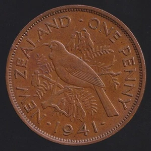 New Zealand 1941 One Penny George VI - Extra Fine - Picture 1 of 3