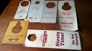 Lot of 6 Vintage Hotel Do Not Disturb Maid Service Door Sign Japan, Philippines - Picture 1 of 4
