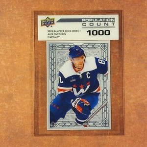 3-10-23 . 2023-24 UD series 1 population count pc-5 alex ovechkin /1000