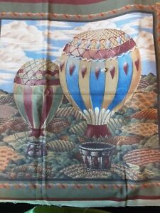 VTG VIP Cranston Hot Air Balloon Pillow or Quilt Square Applique Panel