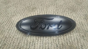 Ford F150 2015-23 emblema portón trasero personalizado negro brillante y negro mate ovalado - Imagen 1 de 4