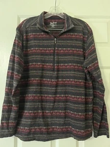 Woolrich Women’s 1/4 Zip Red Black Aztec Tribal Southwestern Pullover Sweater XL - Picture 1 of 7