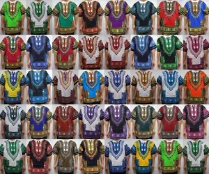 Dashiki African Herren Damen Shirts Hippie Bluse 10 Stück Mix Farben GROSSHANDEL - Bild 1 von 1