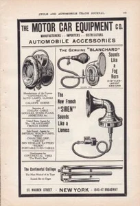 1906 Horn Ad/ French Siren /Genuine Blanchard Fog Horn Ad / Calliope - Picture 1 of 1