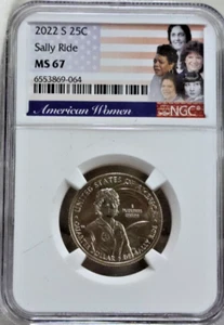 2022 S Sally Ride 25c NGC MS 67 American Women Quarter - Picture 1 of 2