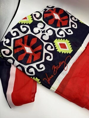 Vera Bradley Algodón Sarong Envoltura Multivía Bufanda De Gran Tamaño Beach Resort 74” X 46” Foto 1 de 4