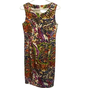NWT Talbots Floral Paisley Sheath Dress Size 4 - Picture 1 of 6