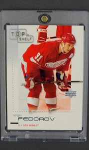 2002 2002-03 UD Upper Deck Top Shelf 30 Sergei Fedorov HOF Red Wings Hockey Card