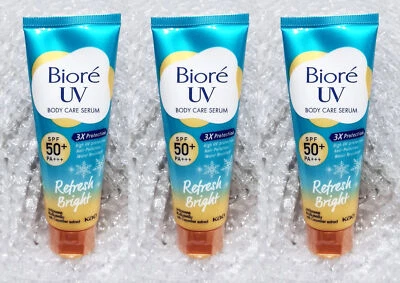 3 x Suero Biore UV Anti-Contaminación Cuidado Corporal Refresh Bright SPF50+ PA+++ 50 ml. Foto 1 de 4