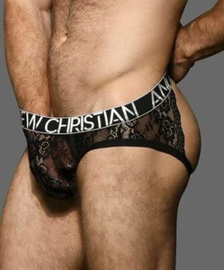 Andrew Christian Lace Jock Seductive & Transparente Jock Correa Negra 92353 35 - Imagen 1 de 5