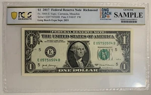 Sample Slab - PCGS Banknote - Long Beach Expo Sept. 2021 - scarce insider sample - Picture 1 of 2