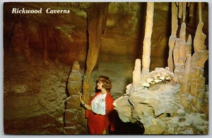 Vtg Warrior Alabama AL Rickwood Caverns Queens Room Postcard - Picture 1 of 2