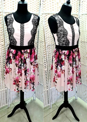 Vtg Max Mara Sleeveless Colorful Floral Dress  SIZE -  S - - Image 1 of 4