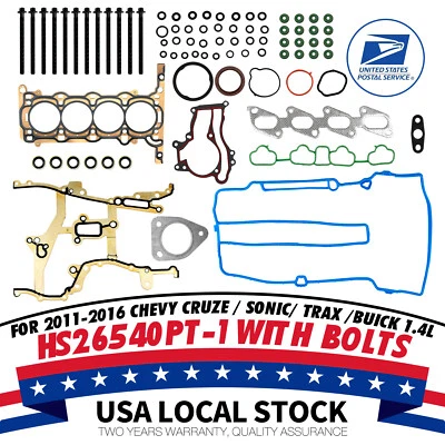 Juego de pernos de junta de culata de calidad OEM HS26540PT-1 para Chevrolet Sonic 2012-2016 1,4 L Foto 1 de 4