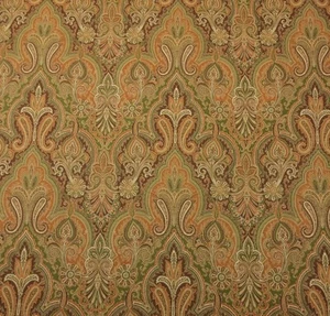 P KAUFMANN TROPHÄENZIMMER HERITAGE BRAUN D4179 DAMAST PAISLEY STOFF VON YARD 54 ZOLL W - Bild 1 von 5