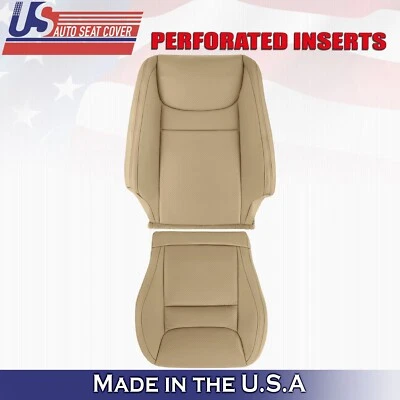 2001 2002 2003 For Toyota Highlander Driver Top & Bottom Leather Seat Covers Tan - Image 1 of 4