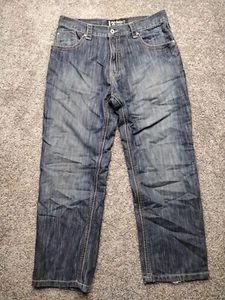 Vintage Y2K XCLUSIVE Southpole Jeans Mens 34 Dark Wash Wide Leg Baggy - Picture 1 of 16