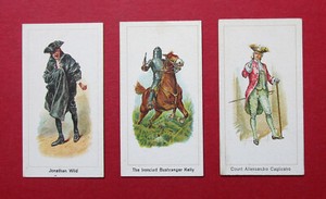 CARRERAS THREE VERY SCARCE 1924 CIGARETTE CARDS  HIGHWAYMEN   No's  8 - 9 & 10