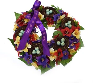 Colección de guirnalda floral Danbury Mint 11" Willabee & Ward decoración del hogar mayo - Imagen 1 de 3