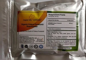 ORGANIC Coleus Forskohlii Root Powder Weight Loss For Healthy Heart & Lungs   - Picture 1 of 2