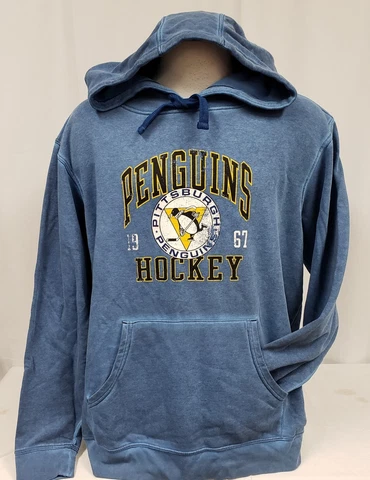 Brand New Fanatics NHL Pittsburgh Penguins Men's Distress Pullover Hoodie Cover