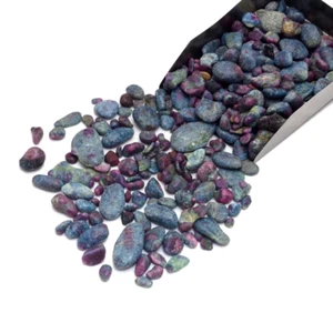 100% Natural Ruby in Kyanite Tumble Rough Gemstone Minerals 6-15 MM Pebble Stone - Picture 1 of 6