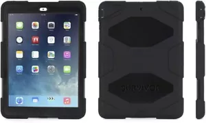 Brand New Griffin Survivor Case for Apple iPad Air 1 with Stand - Black GB36307 - Picture 1 of 2