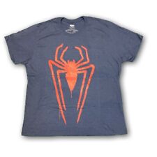 Marvel Spider-man Men's Heather Navy Blue/Red Short Sleeve T-shirt 