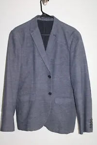 BLUE H&M COTTON/LINEN BLEND SLIM FIT SPORT COAT sz 42R blazer / suit jacket - Picture 1 of 4