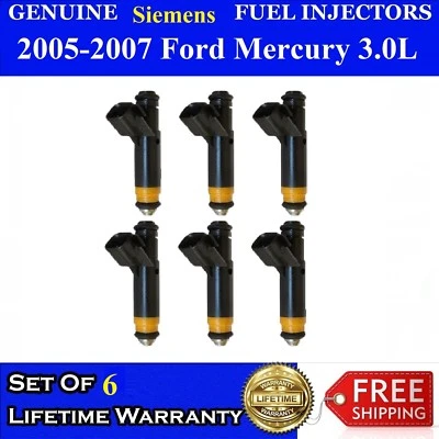 ✅ Оригинальный набор из 6 топливных форсунок Siemens для Dodge Chrysler Plymouth 3,2 л 3,5 л - Изображение 1 из 2