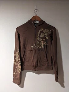 Vintage Y2K Self Esteem Woman's Medium Brown Hoodie - Picture 1 of 7