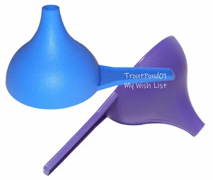 Tupperware Funnel Large Hershey Kiss Shape Set of 2 Lupine and Blue Gadgets New - Picture 1 of 4