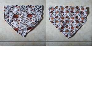 Halloween 5 Ghosts Pumpkins Reversible Over the Collar Dog Bandanans Small Large - Picture 1 of 19