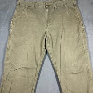 Carhartt Pants Mens Brown Chino Canvas Work Outdoors Workwear Retro Size 40 - Picture 1 of 10