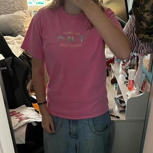 Vintage casual pink embroidered Bahamas tee | size M - Picture 1 of 6