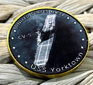 USS YORKTOWN CV-5 Challenge Coin WW2 United States Navy USN - Picture 1 of 5